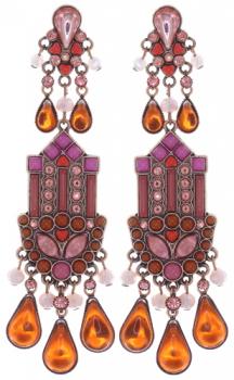 Mandala Ohrringe pink/orange - Konplott